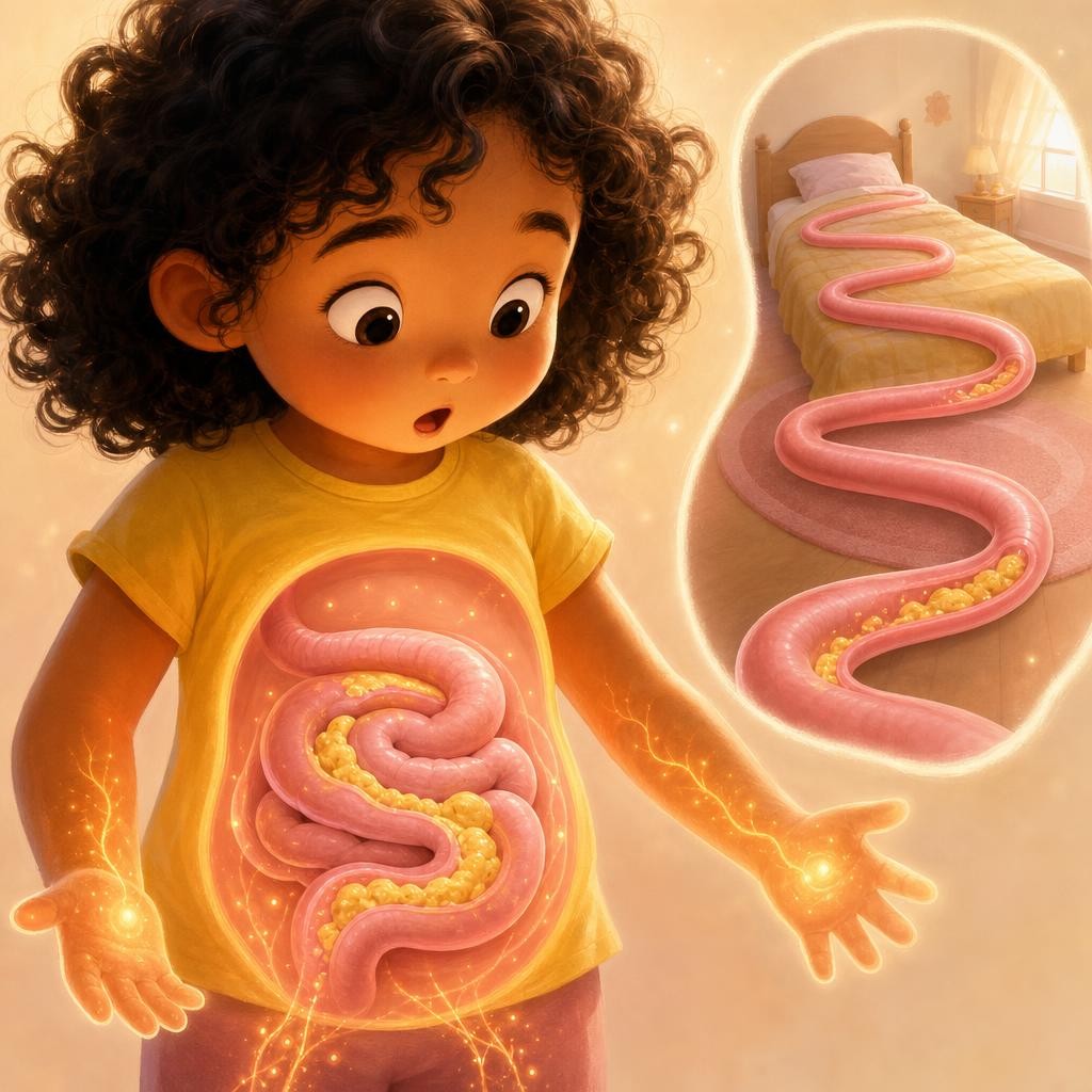 The Long Curly Tube illustration for The Busy Tummy Adventure