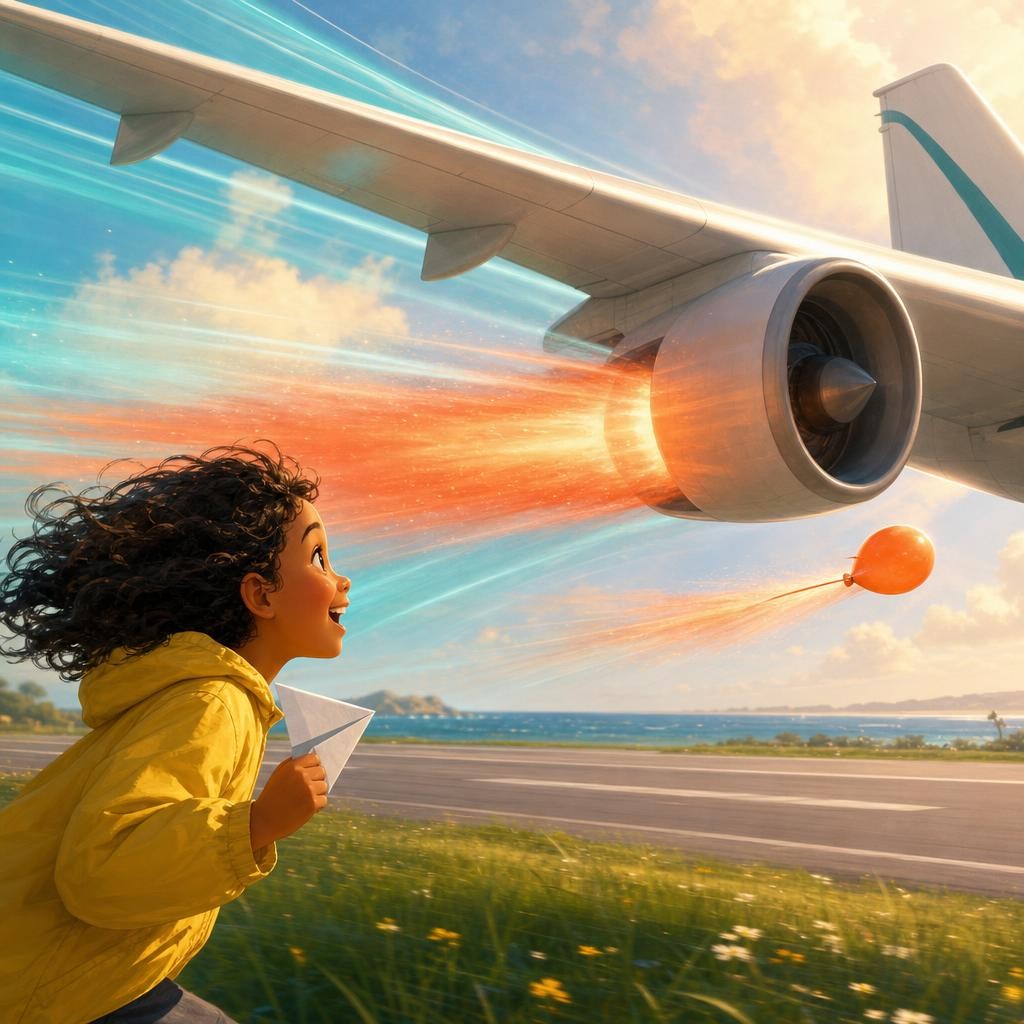 Push Back to Go Forward illustration for How Airplanes Fly