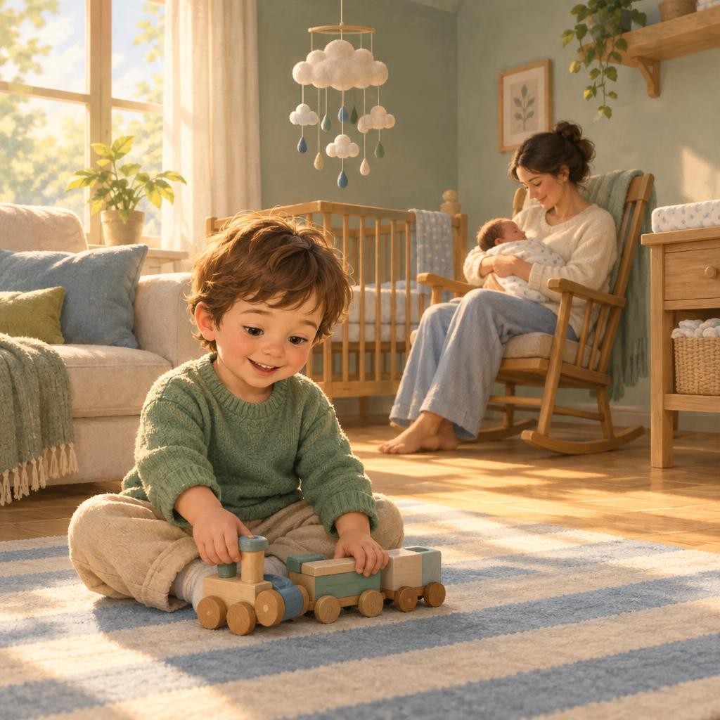 Storybook cover for A New Baby at Home
