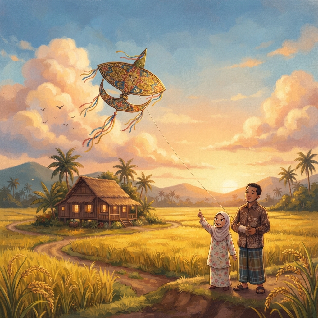Storybook cover for Wau Pulang Makan Malam
