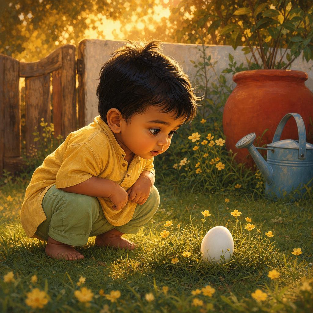 Storybook cover for Aiden and the Egg Garden
