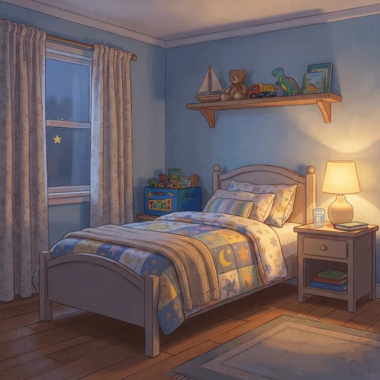 El dormitorio nuevo instalado bajo la luz cálida del atardecer.